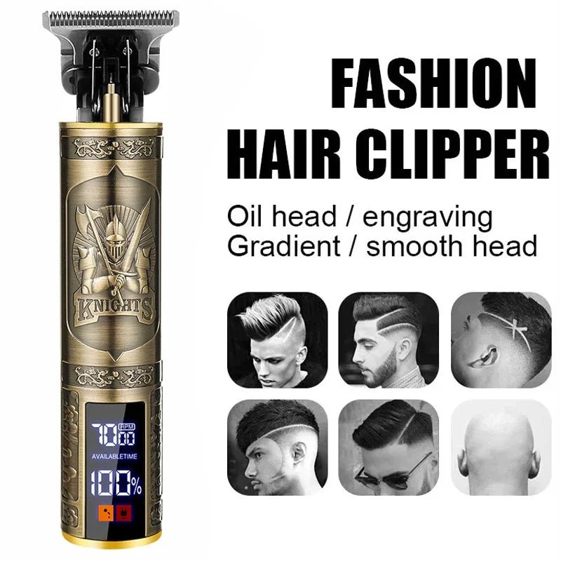 Cordless Hair Trimmer Vintage Hair Clipper USB Fast Charging Hair - My Store