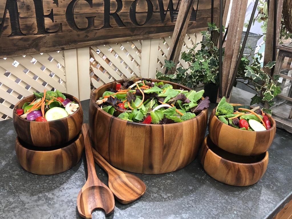 Dragor 7 Piece - Extra Large Salad Bowl with Servers and 4 Individuals - My Store