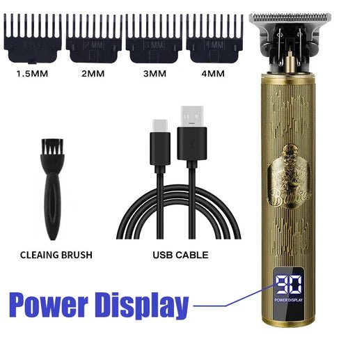 Cordless Hair Trimmer Vintage Hair Clipper USB Fast Charging Hair - My Store