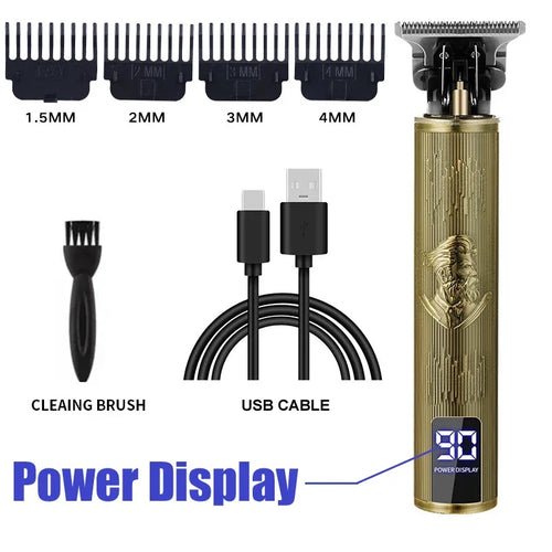 Cordless Hair Trimmer Vintage Hair Clipper USB Fast Charging Hair - My Store