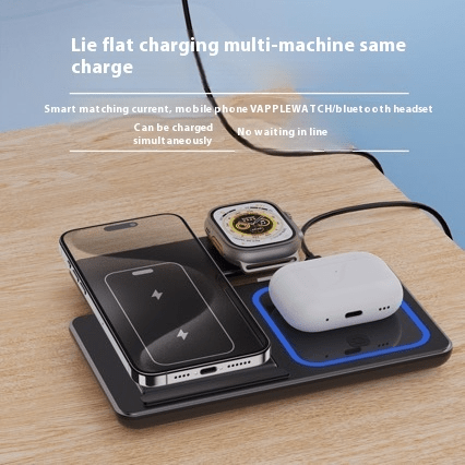 3 In 1 LED Fast Wireless Charger Stand Foldable Charging Station - My Store