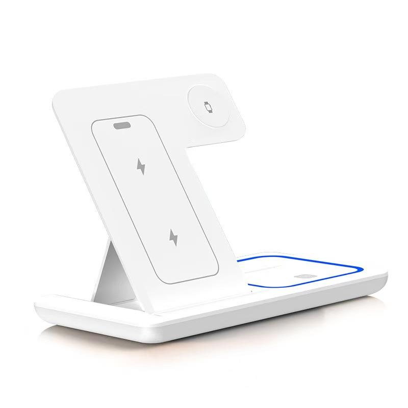 3 In 1 LED Fast Wireless Charger Stand Foldable Charging Station - My Store