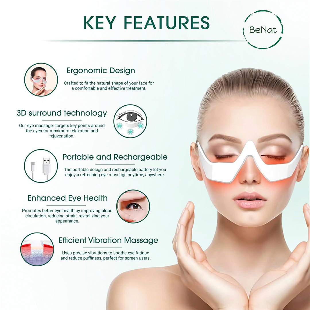 Under-Eye Red Light Therapy Skin Rejuvenation and Relaxation Massager - My Store
