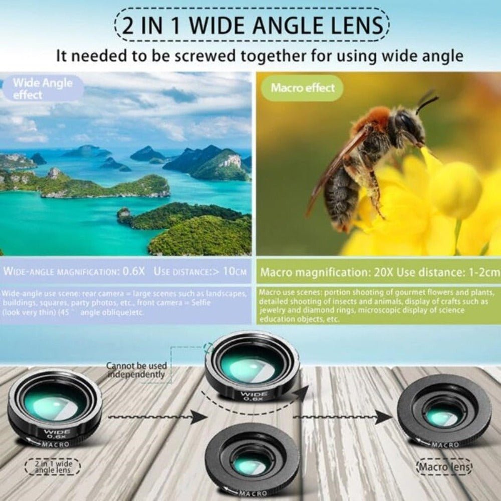 Dragon 36X Mobile Phone Lens Kit With Tripod - My Store