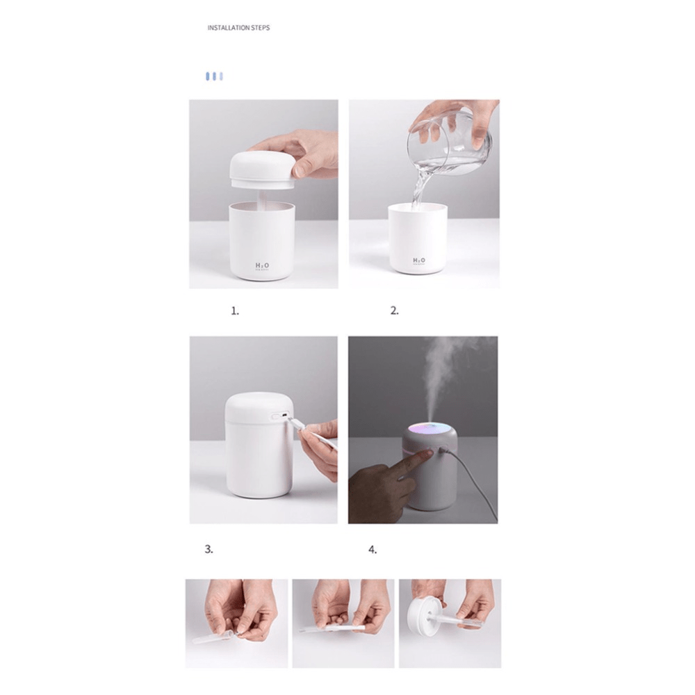 Portable Air Humidifier Aroma Essential Oil Diffuser for Car Home - My Store
