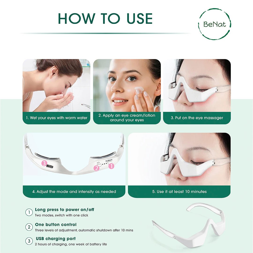 Under-Eye Red Light Therapy Skin Rejuvenation and Relaxation Massager - My Store