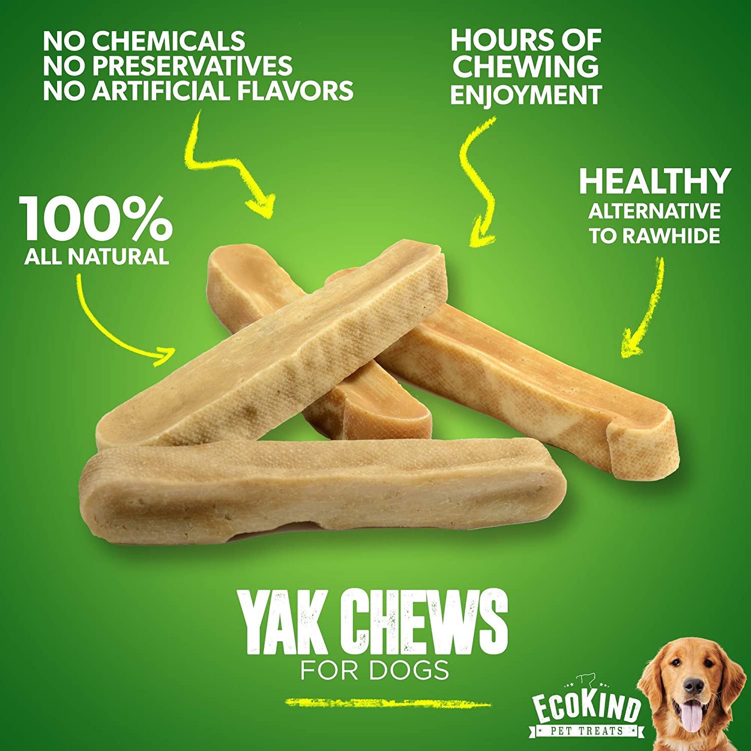 Gold Yak Chews for Small Dogs (4 - 75 sticks) - My Store