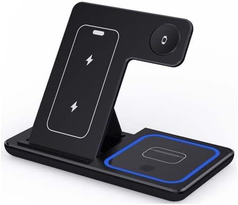 3 In 1 LED Fast Wireless Charger Stand Foldable Charging Station - My Store