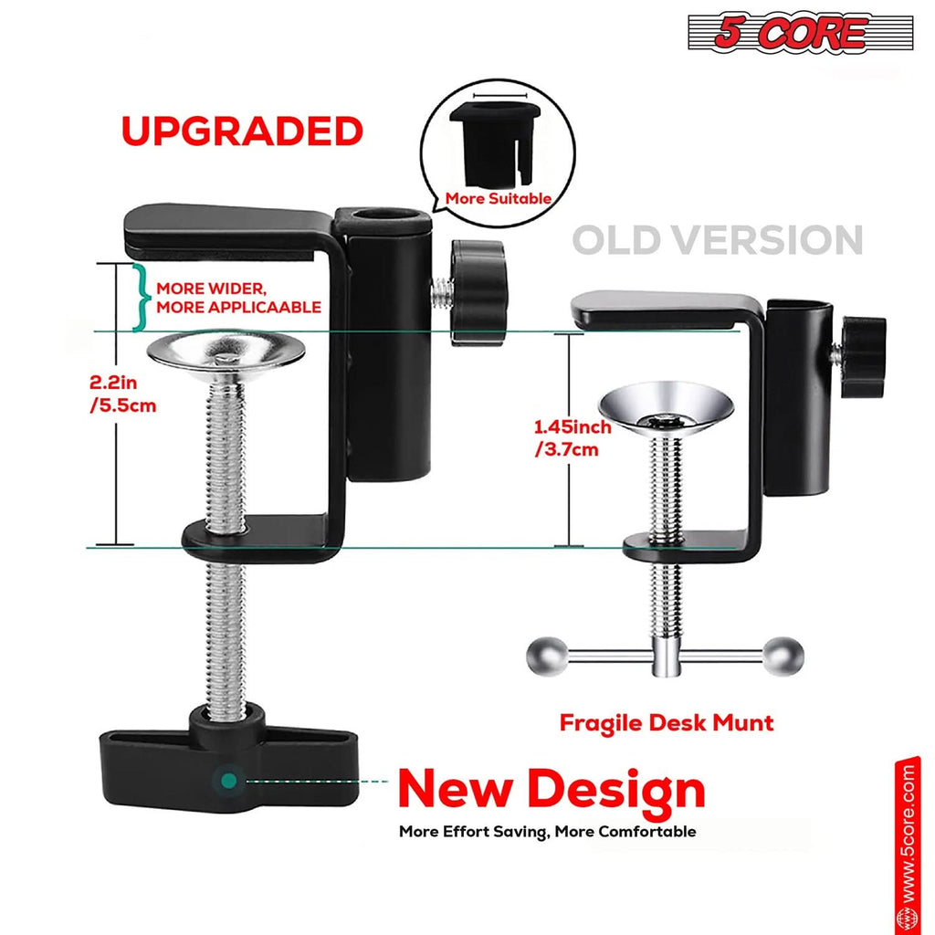 5Core Microphone Boom Arm Desk Mic Stand Adjustable Clamp Suspension Boom Stands RED - My Store