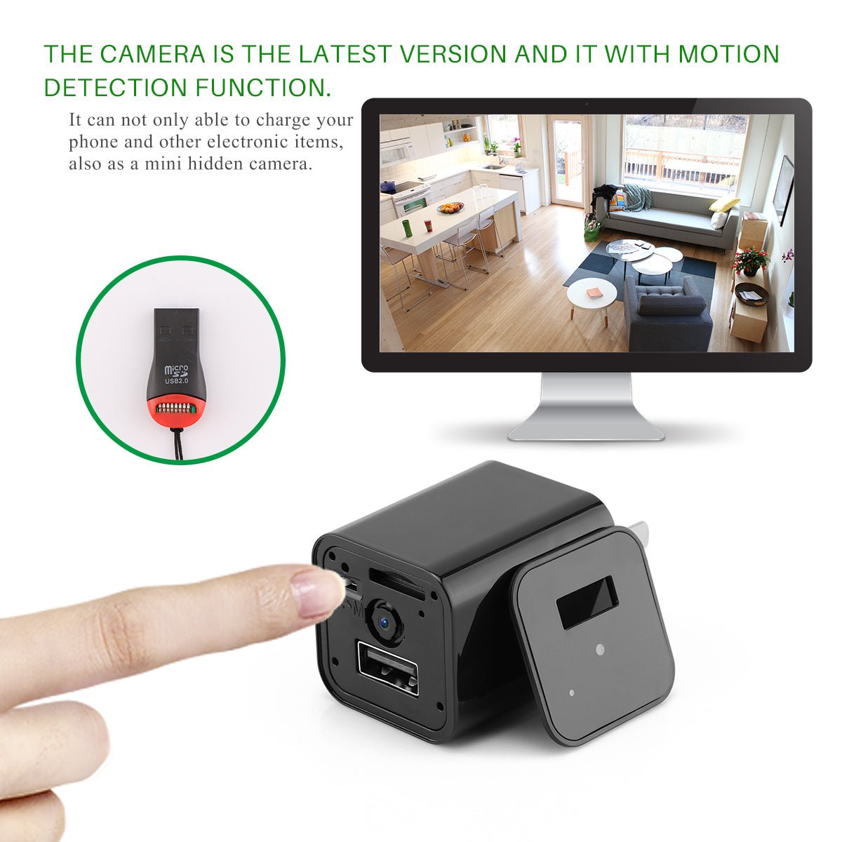 HD 1080P Hidden Camera USB Charger Home Security - My Store