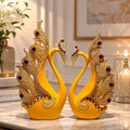 Golden Swan Showpiece Set for Home Decor - My Store